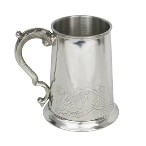 1 Pint Tankard with Highland Serpent Design and Ornate Handle (CEL137 EP)