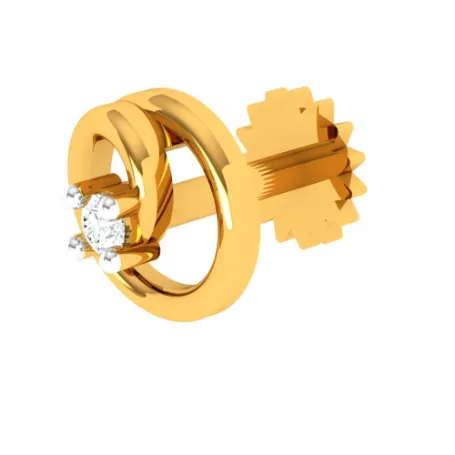 14KT Gold Nose Stud For Festive Occasion Ahead