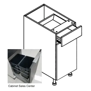 18" Base Cabinet with Waste Basket - Modern Line