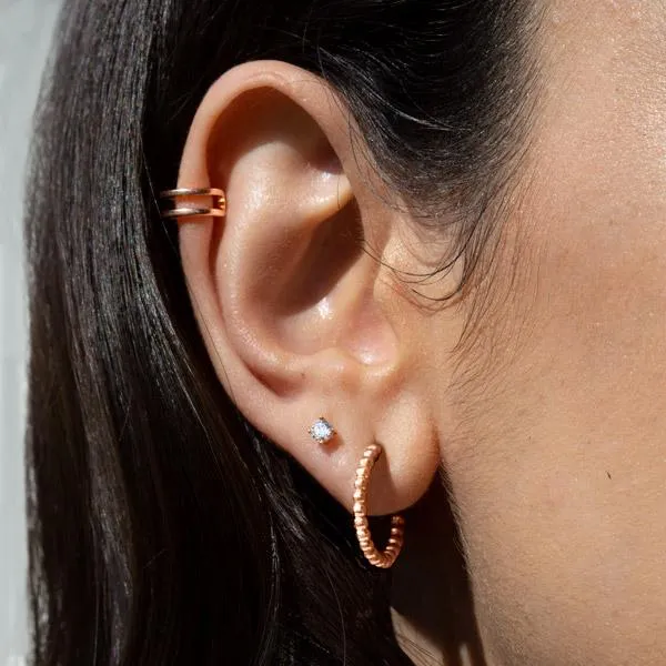 19 Pebbles Rose Gold Earrings