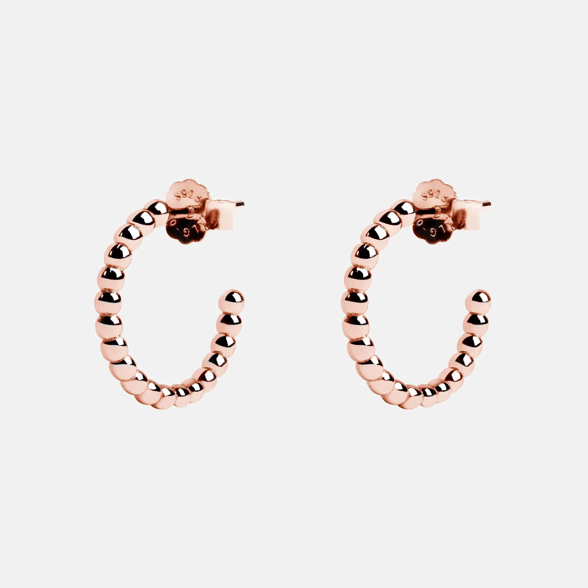 19 Pebbles Rose Gold Earrings
