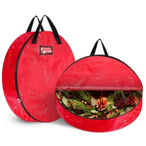 2-Pack: 30" Christmas Wreath Storage Bag 88L