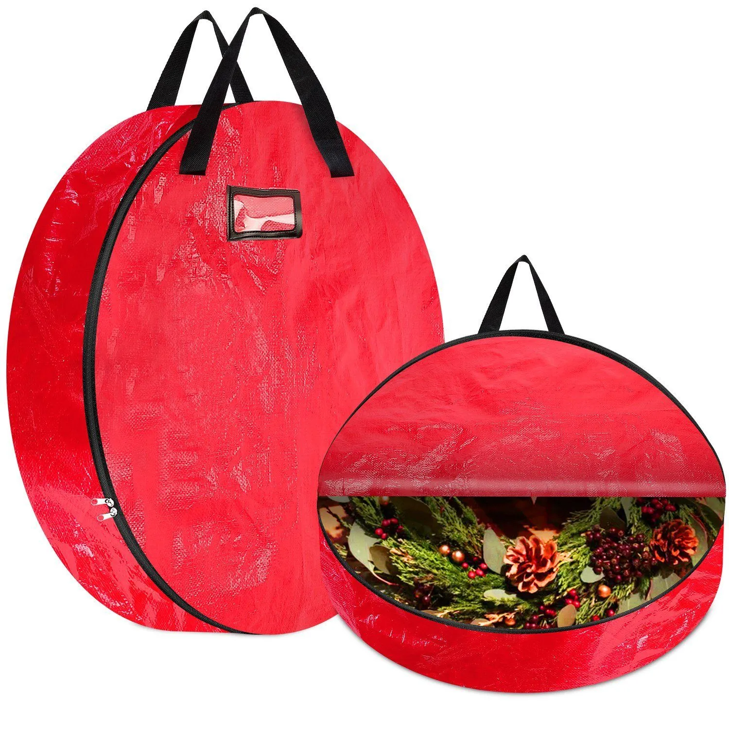 2-Pack: 30" Christmas Wreath Storage Bag 88L