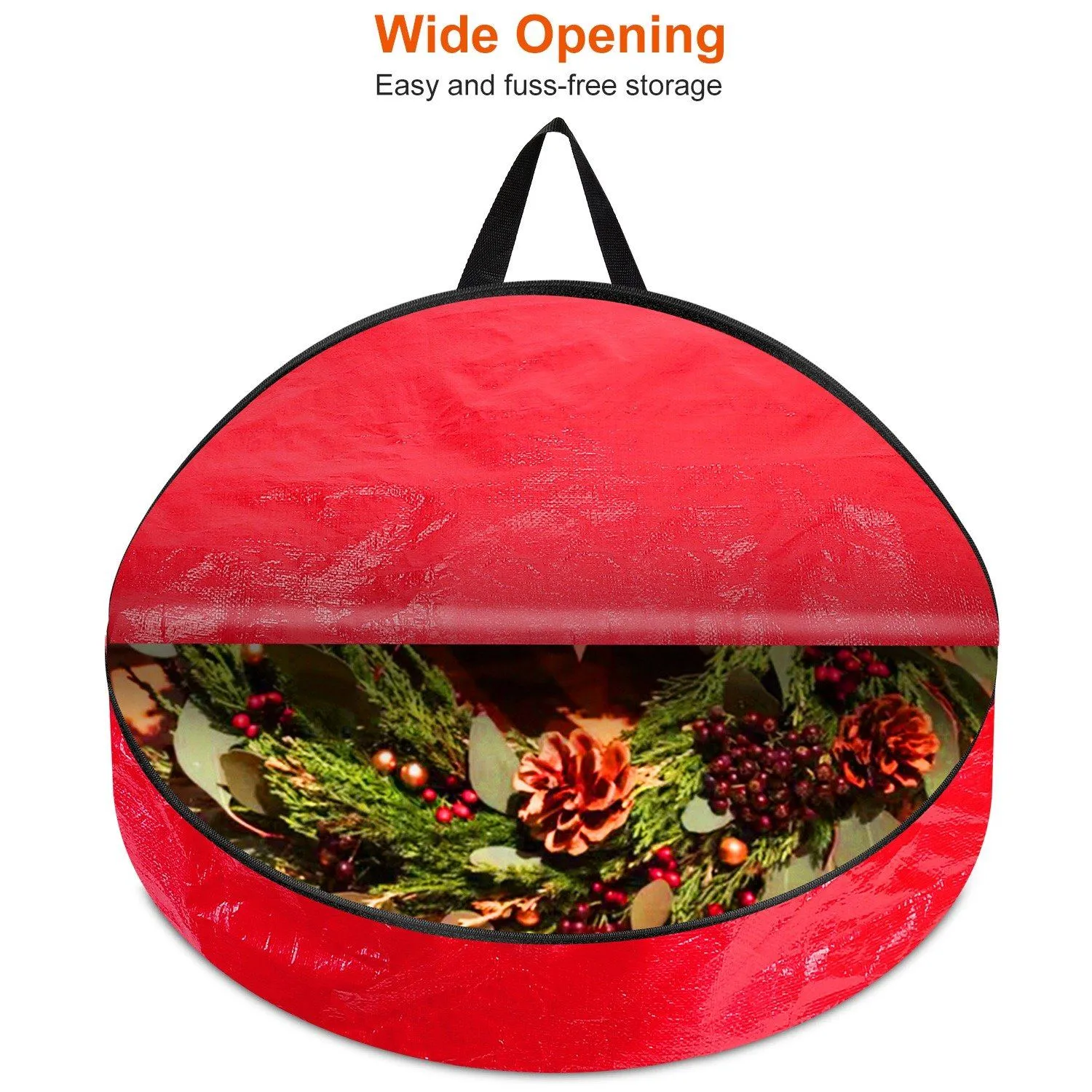 2-Pack: 30" Christmas Wreath Storage Bag 88L