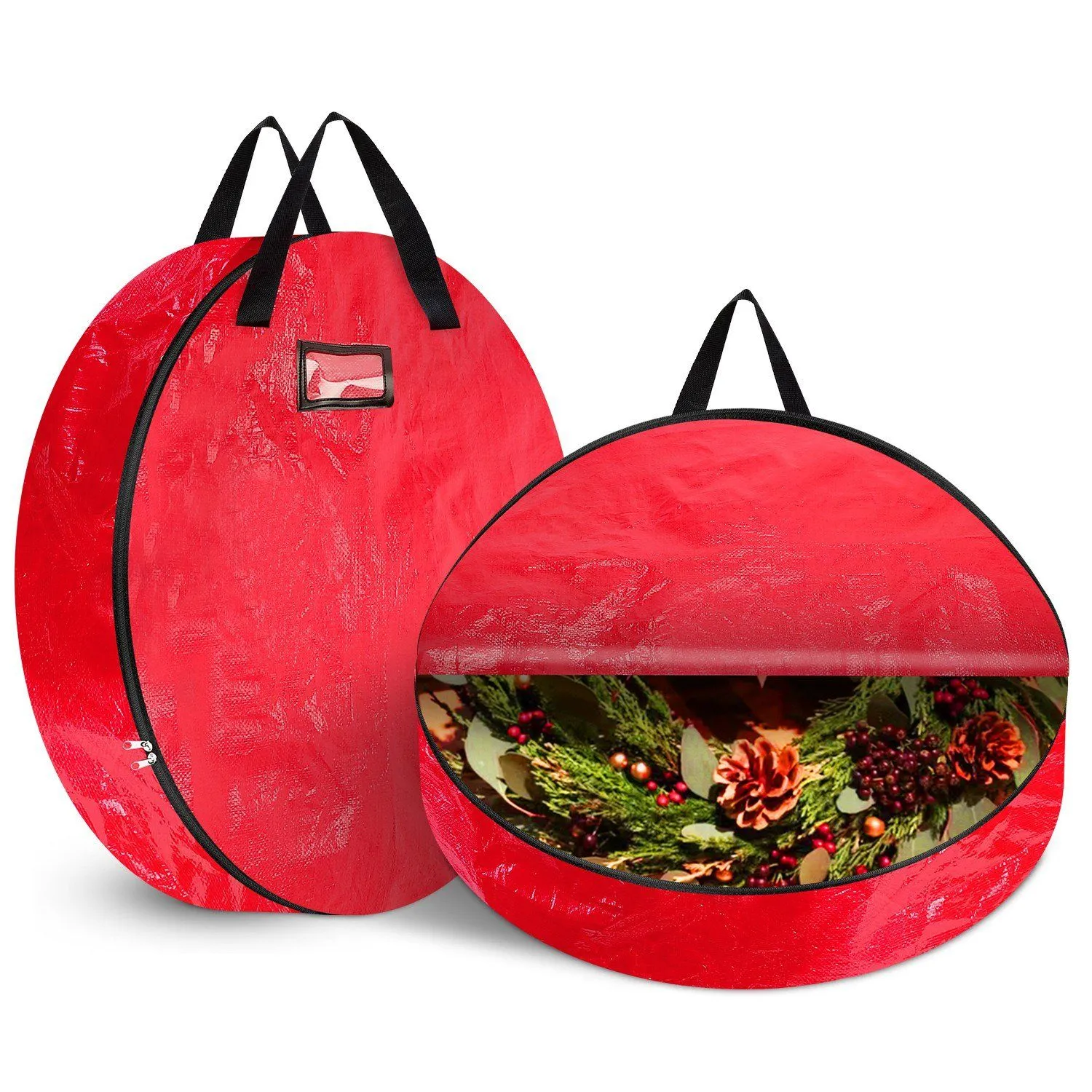 2-Pack: 30" Christmas Wreath Storage Bag 88L