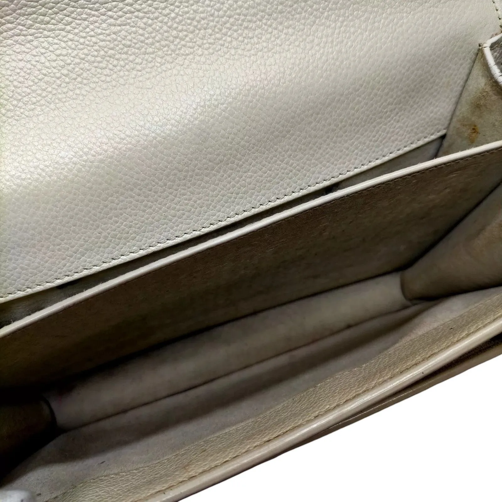284729AU (X6) YVES Saint Laurent Crossbody Bag White Leather