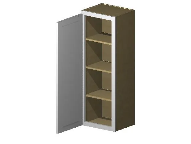 42" Tall Wall Modern Euro Slab Cabinet - Single Door 9", 12", 15", 18", 21"