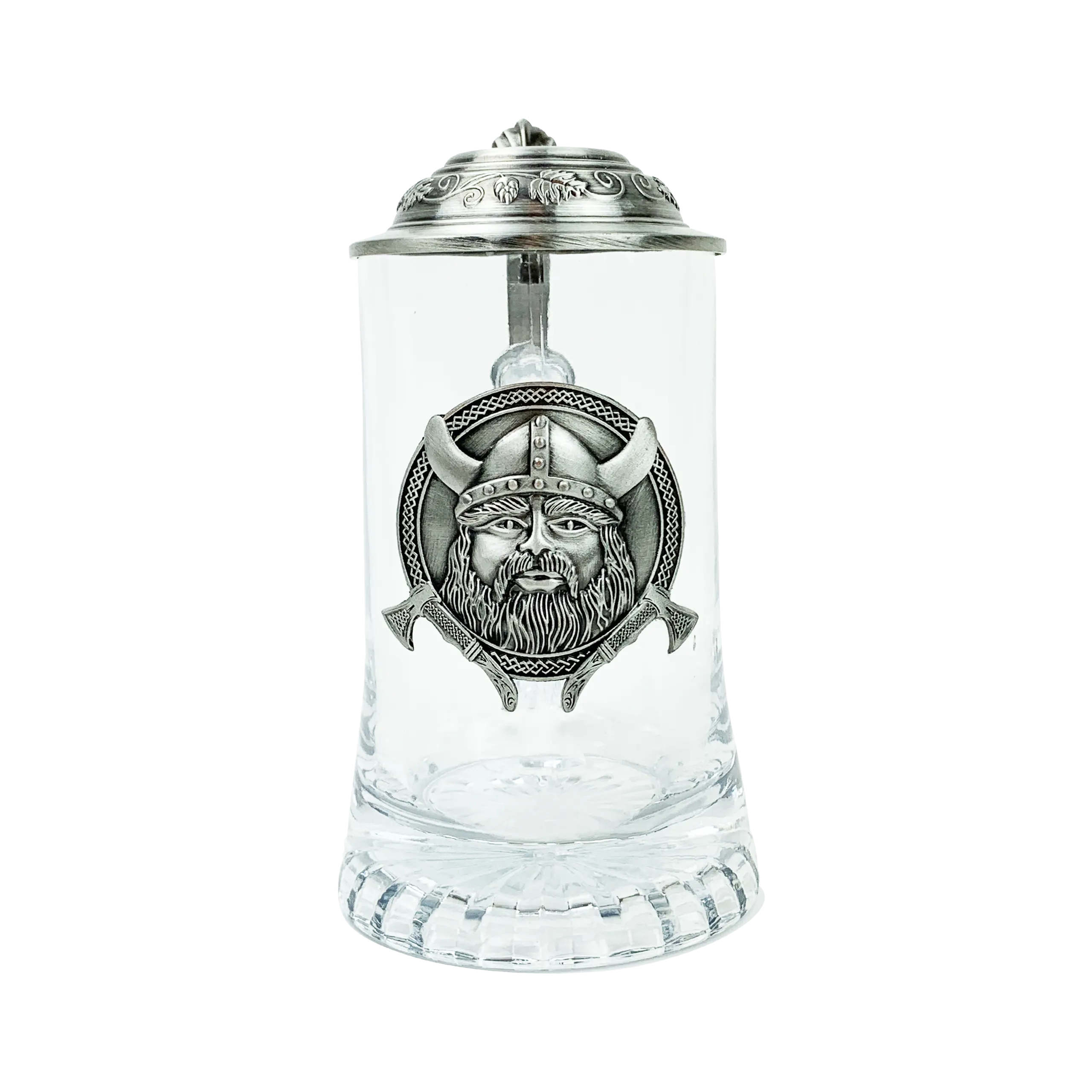 .5L Viking Medallion Glass Lidded Mug