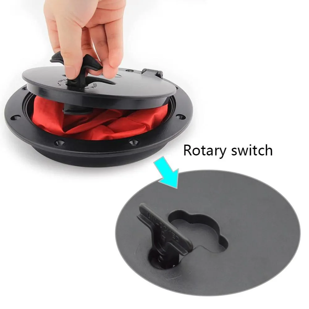 8 inch Round Kayak Deck Plate Kit with Screws and Storage Bag