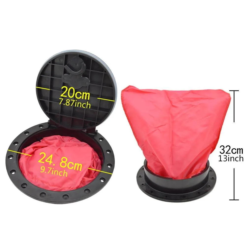 8 inch Round Kayak Deck Plate Kit with Screws and Storage Bag