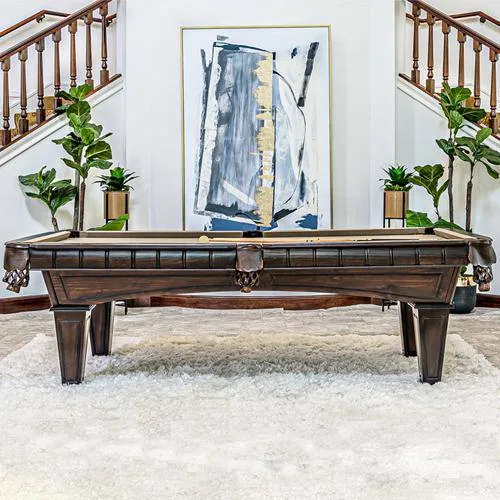 8' Presidential Kruger Pool Table With Ball And Claw Leg