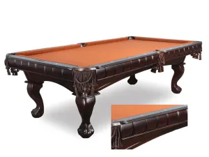8' Presidential Kruger Pool Table With Ball And Claw Leg