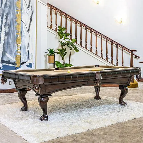 8' Presidential Kruger Pool Table With Ball And Claw Leg