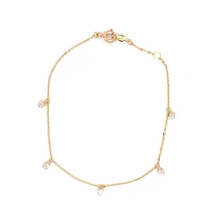 9ct Gold Hanging CZ Bracelet