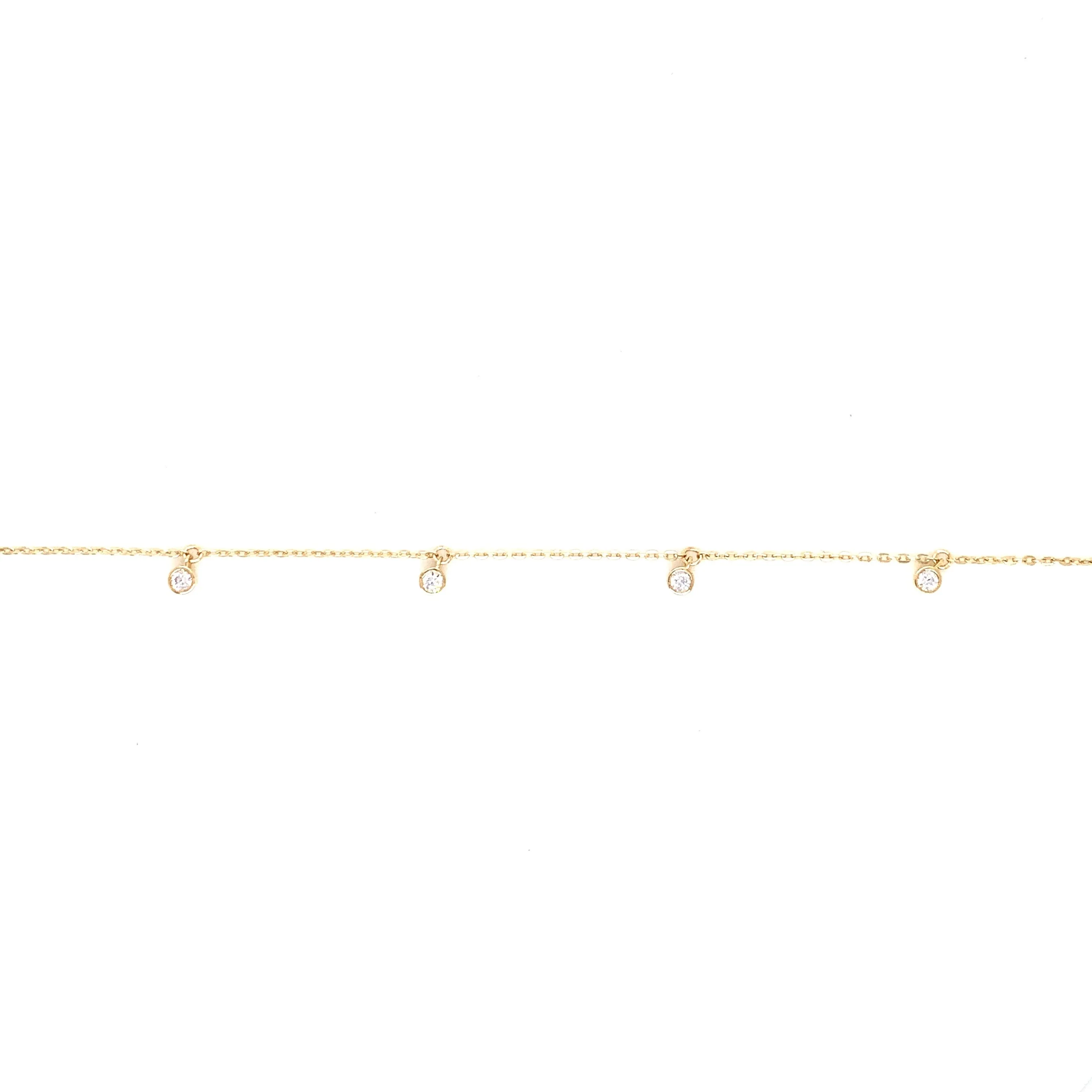 9ct Gold Hanging CZ Bracelet