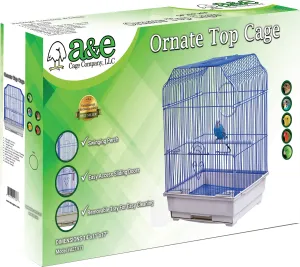 A&E Ornate Top Bird Cage White