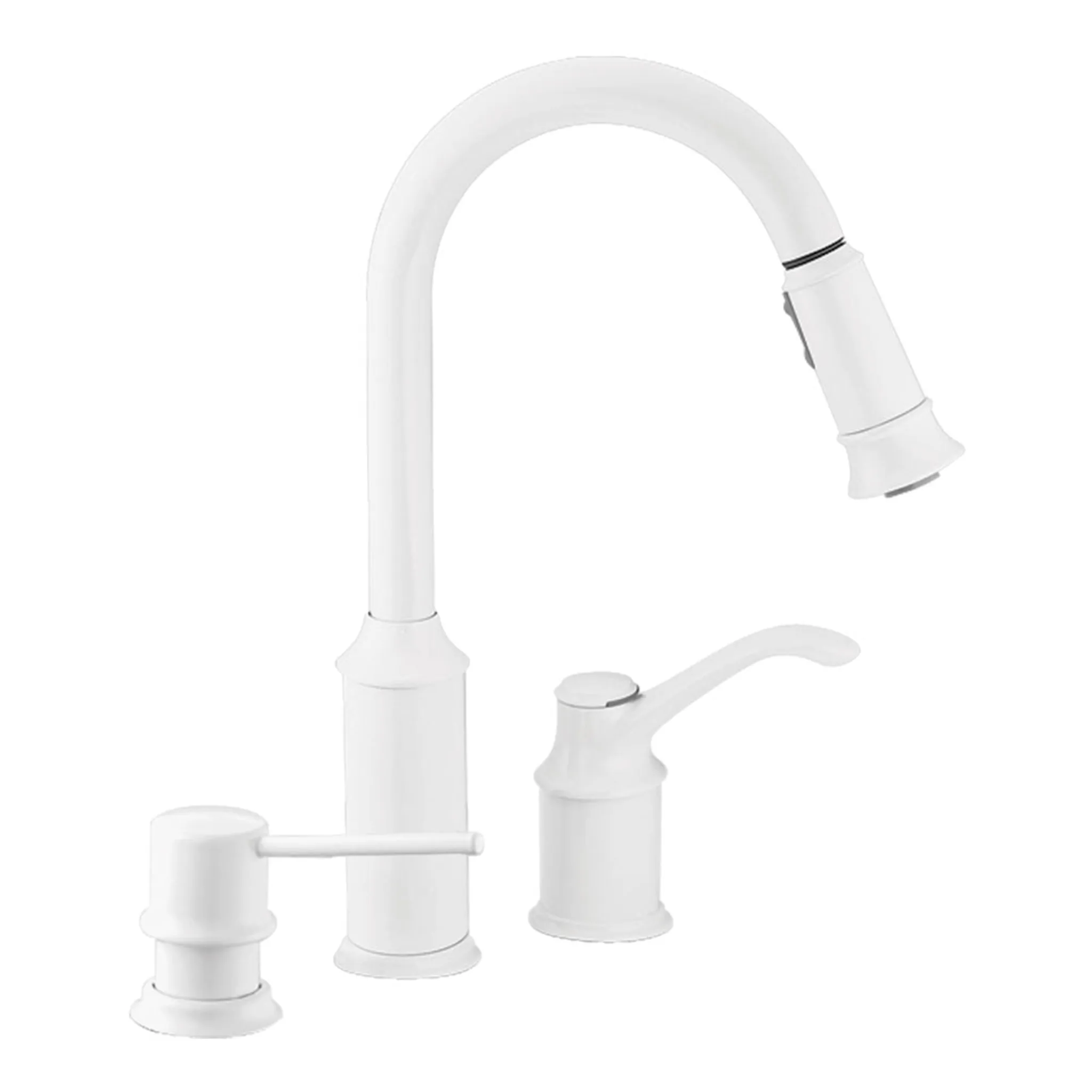 Aberdeen Chrome One-Handle High Arc Pulldown Kitchen Faucet