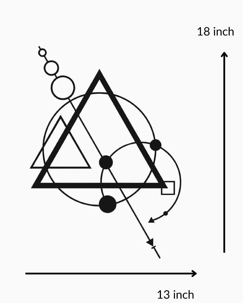 Abstract Triangle Iron Wall Hanging Décor