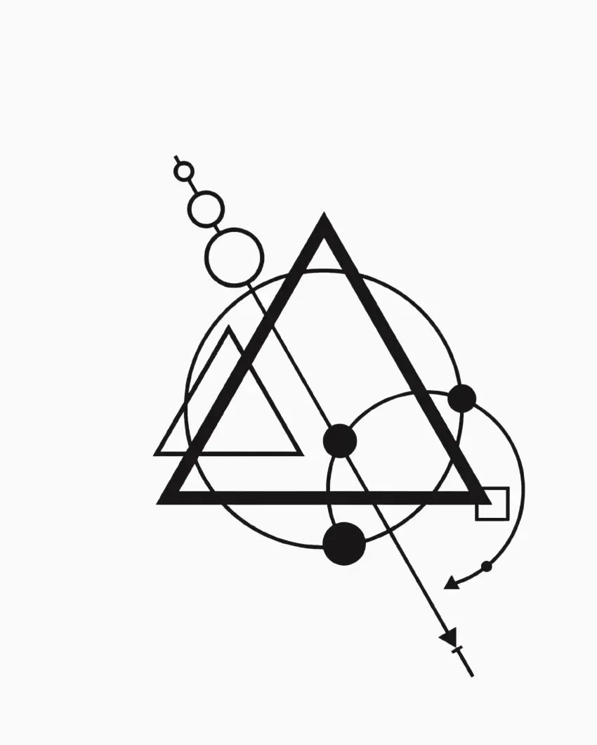 Abstract Triangle Iron Wall Hanging Décor