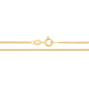 Acotis Silver Chain Yellow Gold Plated Fine Curb G1058Y