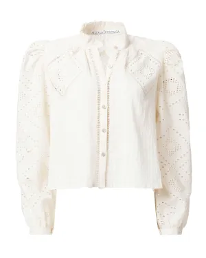 Alix of Bohemia Annabel shirt ivory pearl