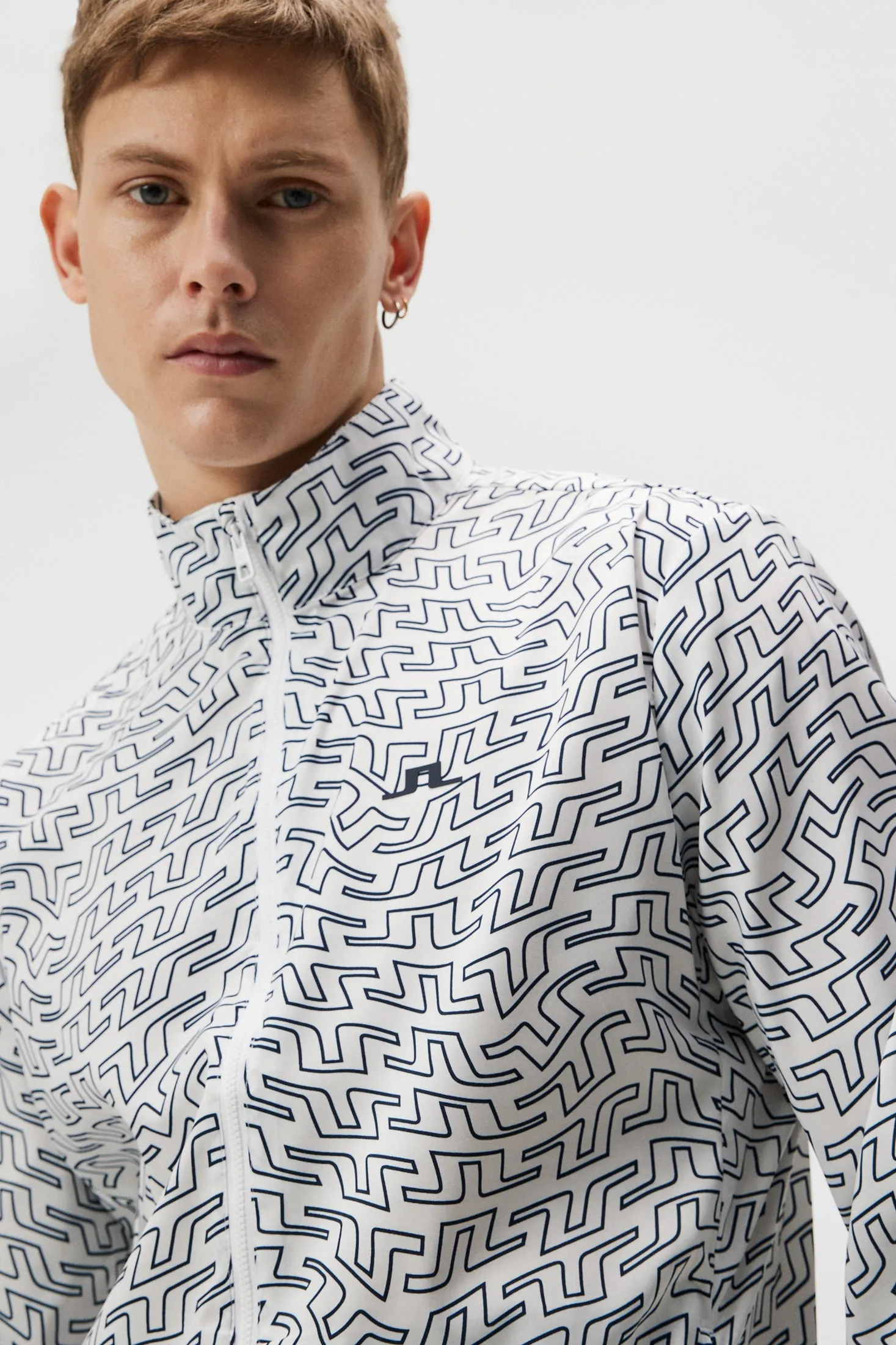 Ash Light Packable Jkt Print / White Outline Bridge Swirl