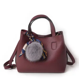 Autumn and Winter Fur Ball Shoulder Bag