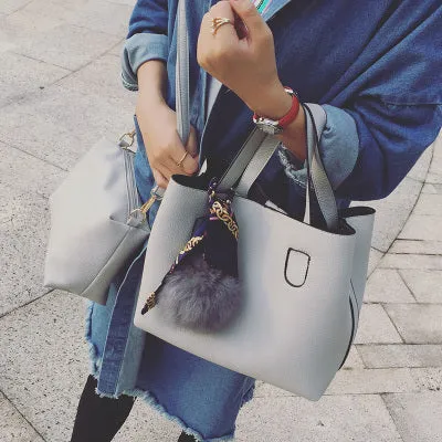 Autumn and Winter Fur Ball Shoulder Bag