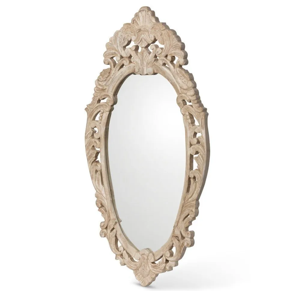 Auvergne Hand Carved Wood Mirror