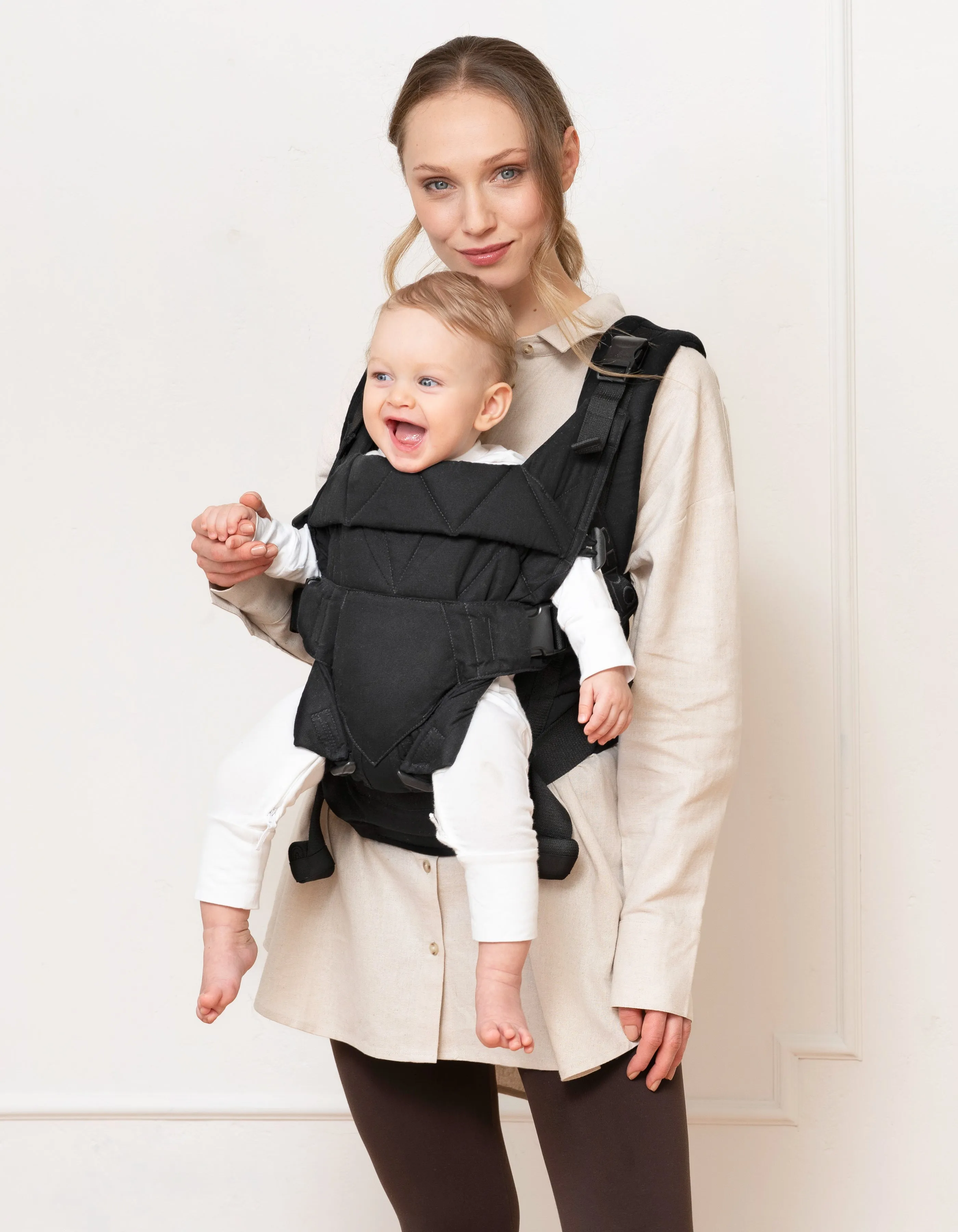 Baby Carrier – Black Cotton Canvas