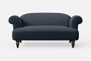 Barberton 2 Seater Sofa Dark Blue Linen Fabric