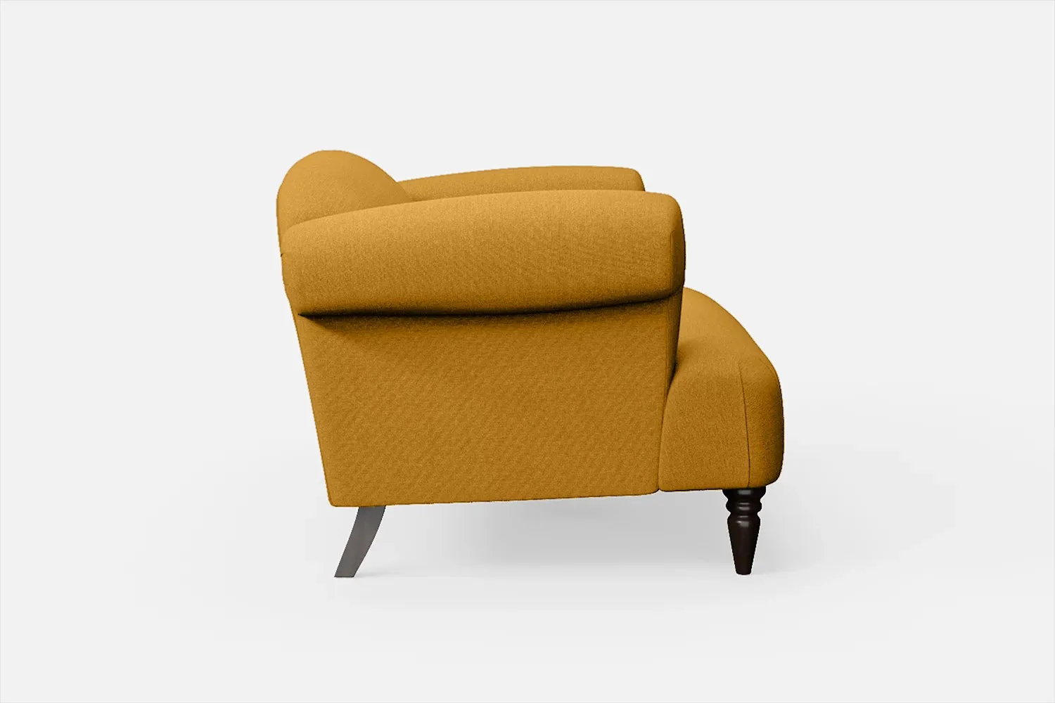 Barberton 2 Seater Sofa Yellow Linen Fabric
