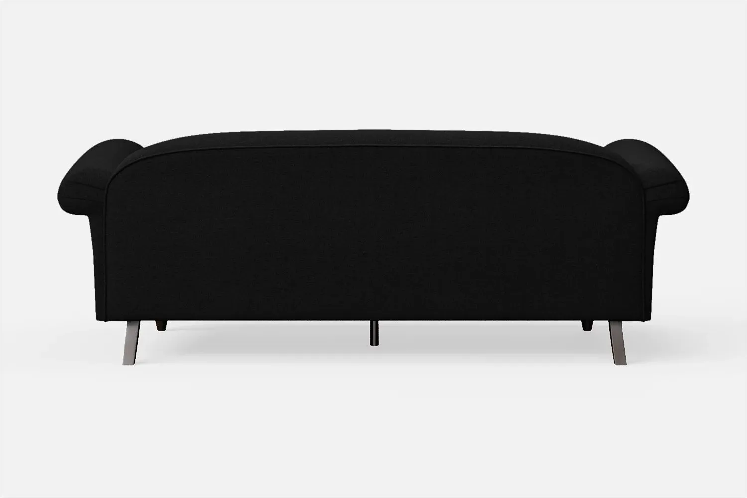 Barberton 3 Seater Sofa Black Linen Fabric