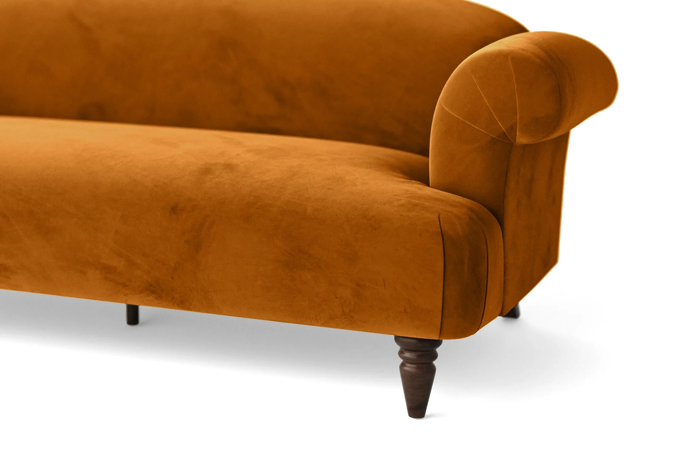 Barberton 3 Seater Sofa Gold Velvet