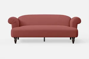 Barberton 3 Seater Sofa Rose Pink Linen Fabric