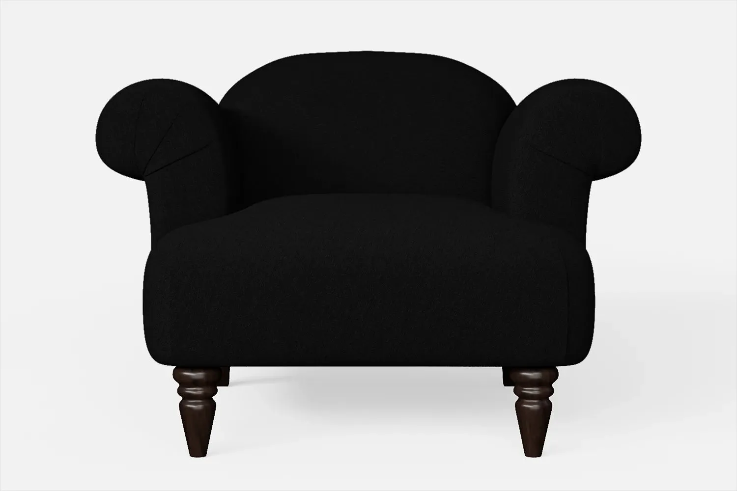 Barberton Armchair Black Linen Fabric