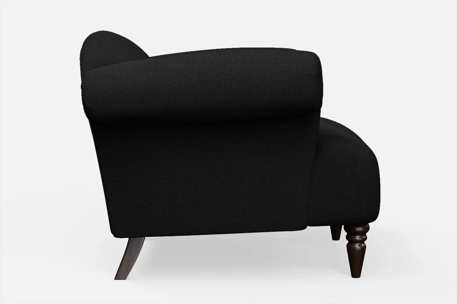 Barberton Armchair Black Linen Fabric