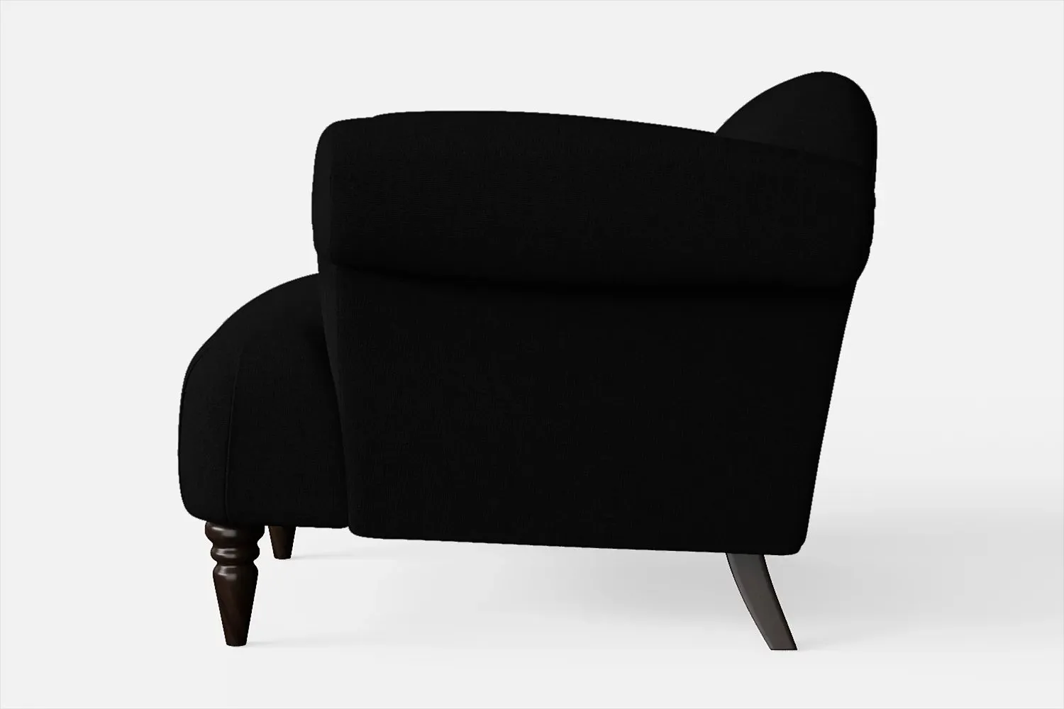 Barberton Armchair Black Linen Fabric