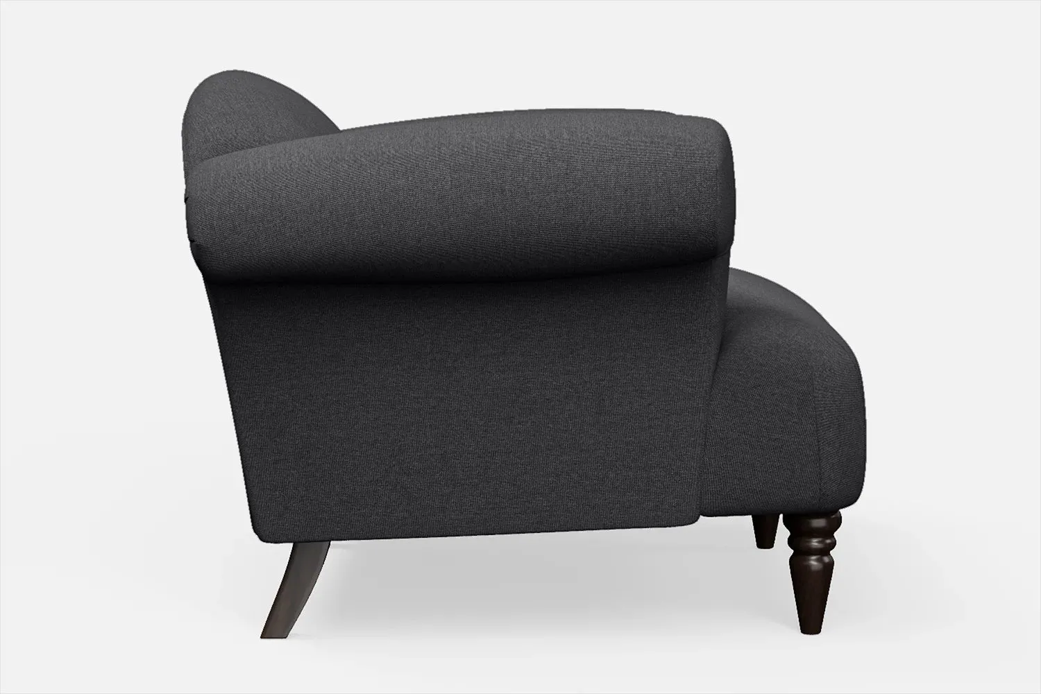 Barberton Armchair Dark Grey Linen Fabric