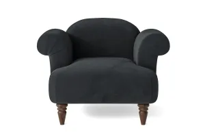 Barberton Armchair Dark Grey Velvet