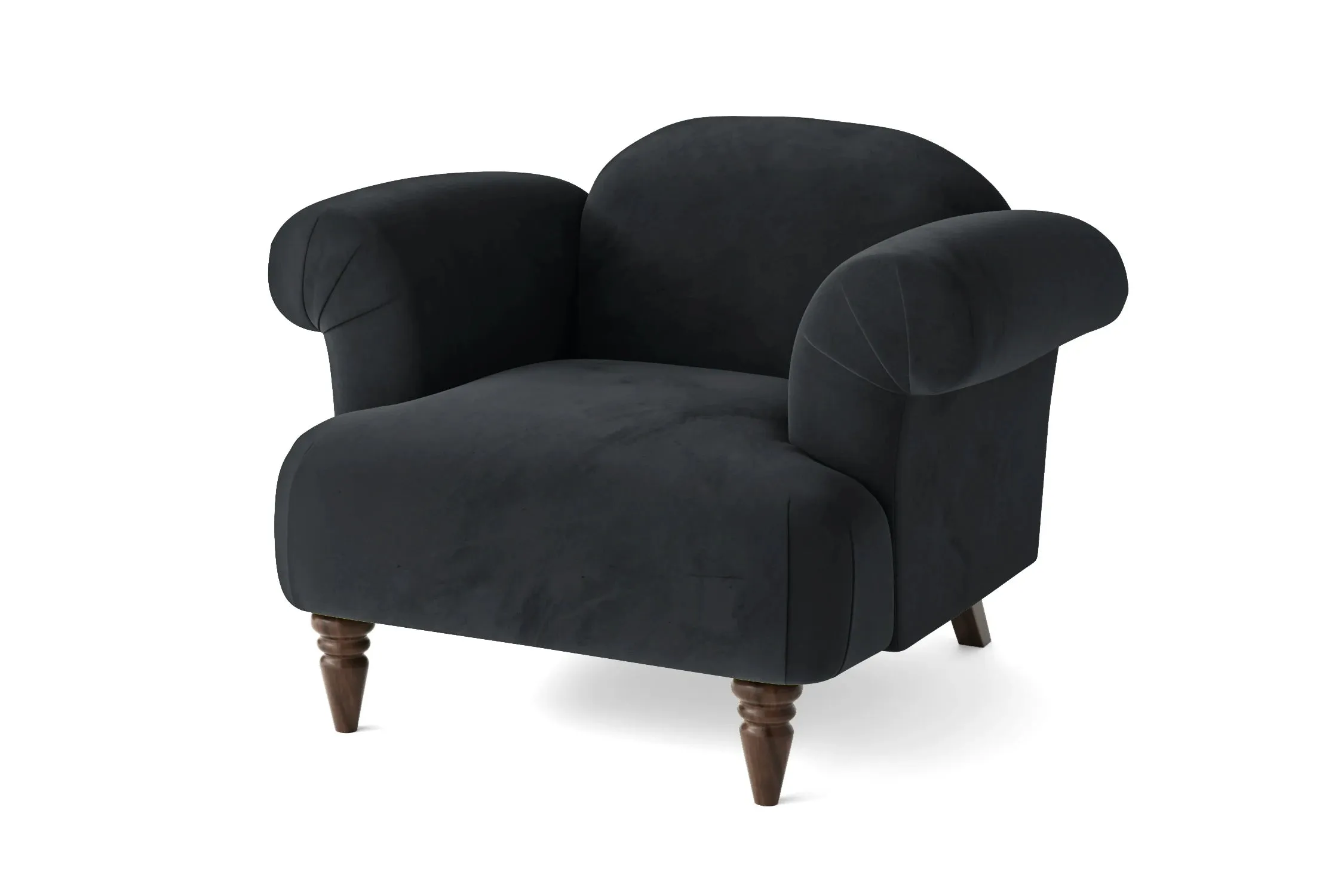 Barberton Armchair Dark Grey Velvet