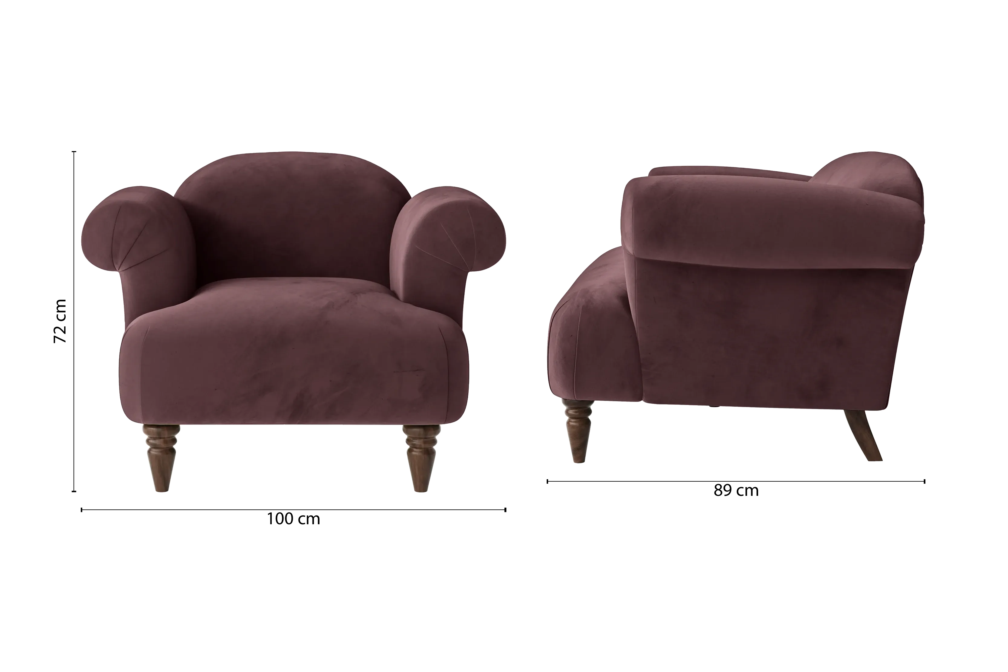 Barberton Armchair Grape Velvet