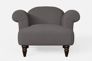 Barberton Armchair Grey Linen Fabric