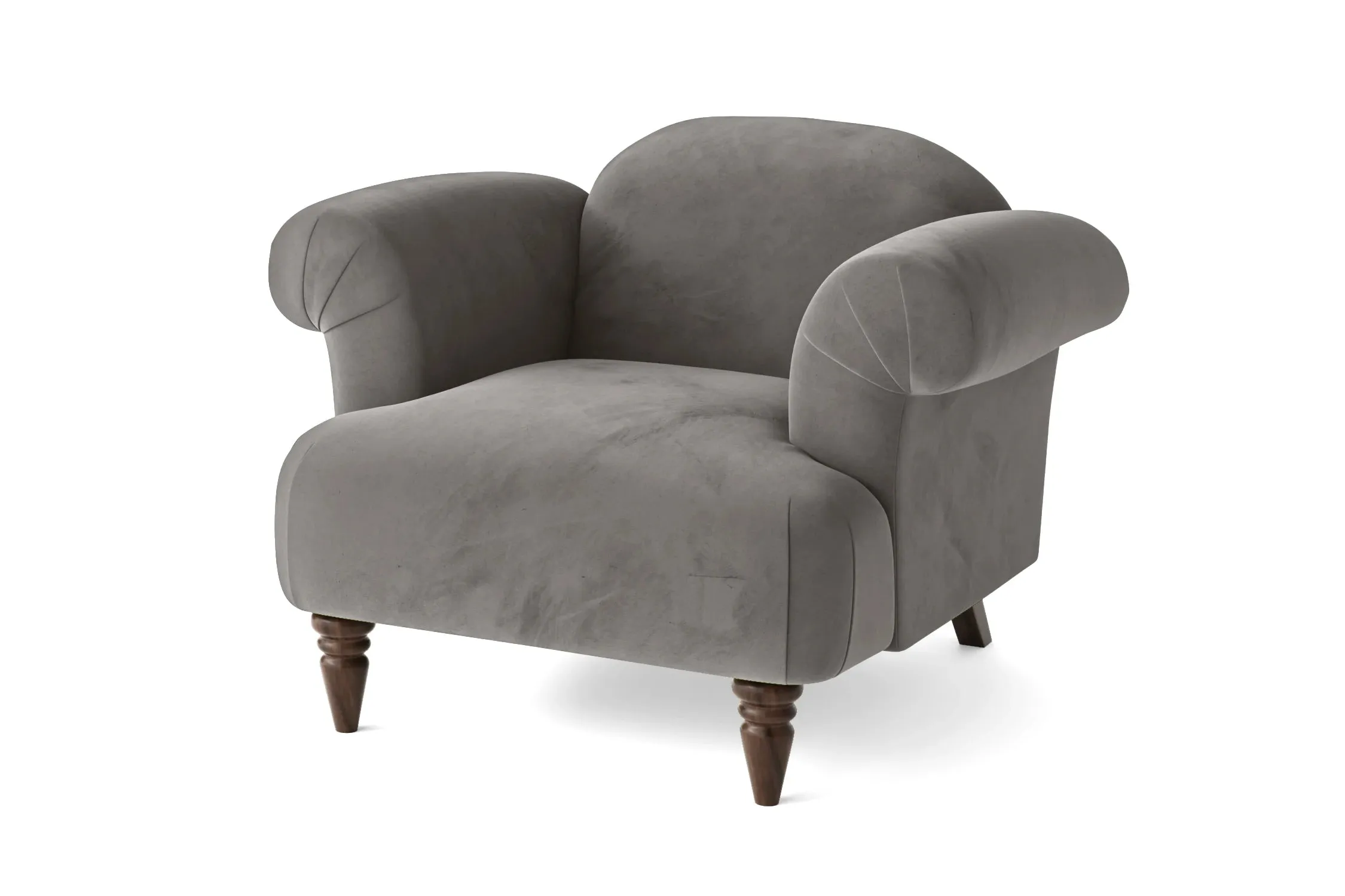 Barberton Armchair Grey Velvet