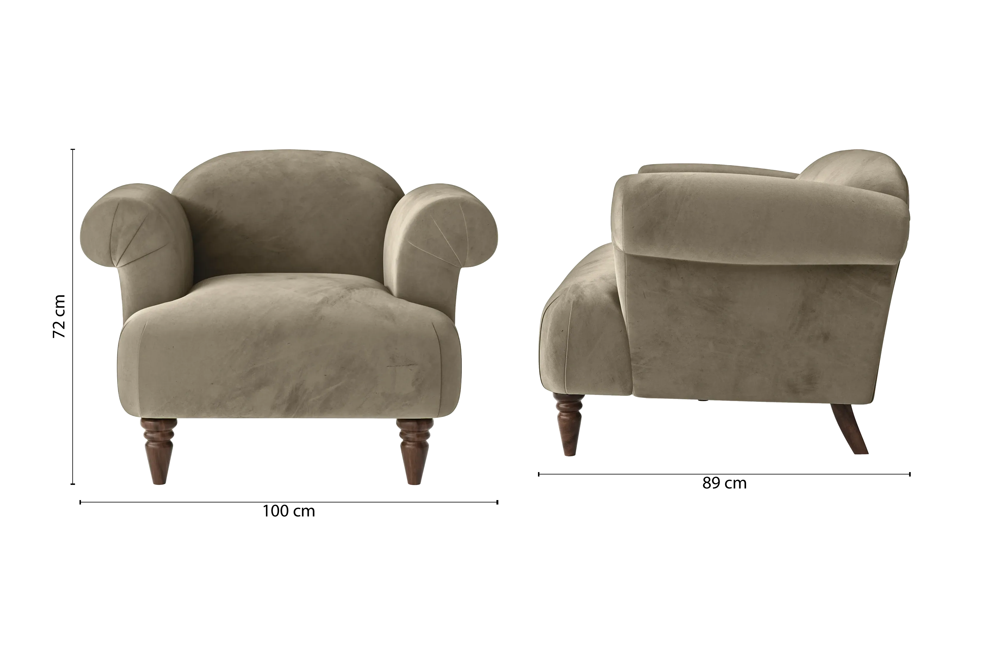 Barberton Armchair Sand Velvet