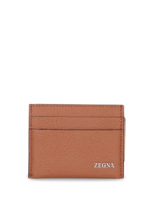 Beige Logo Card Holder