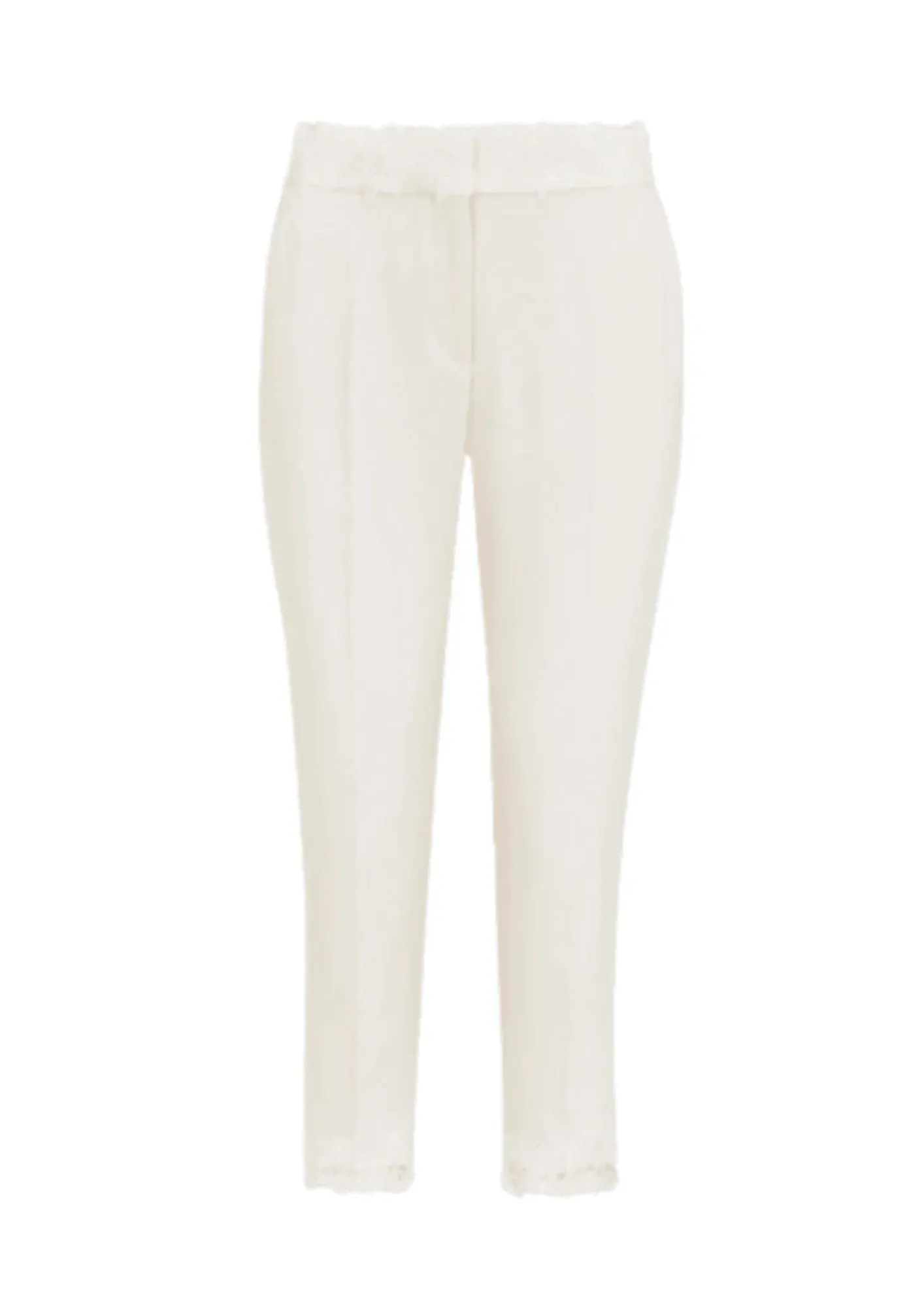 BEIGE PANTS WITH LACE DETAILS