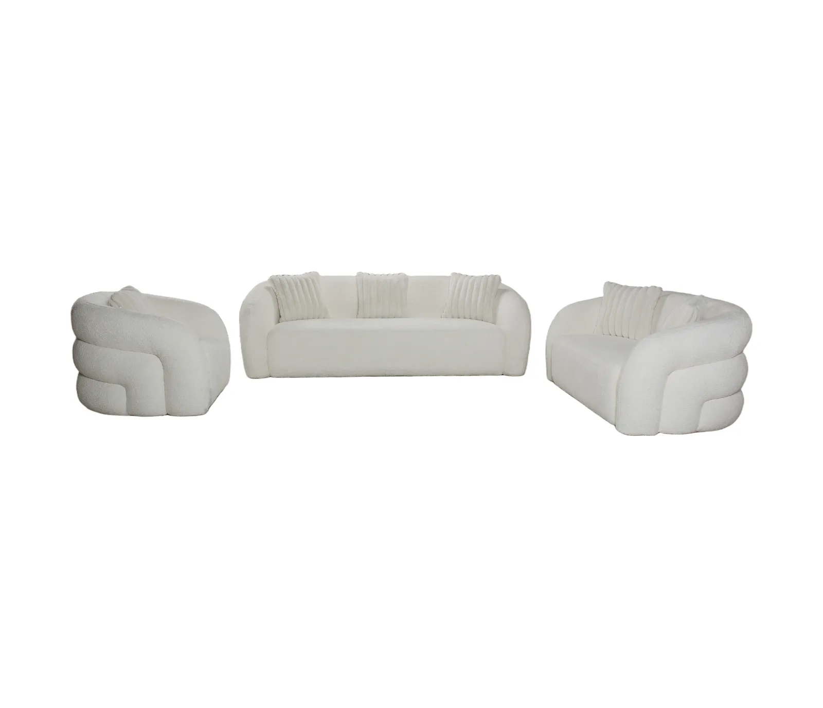 Bellini Sofa - Ivory Boucle Fabric