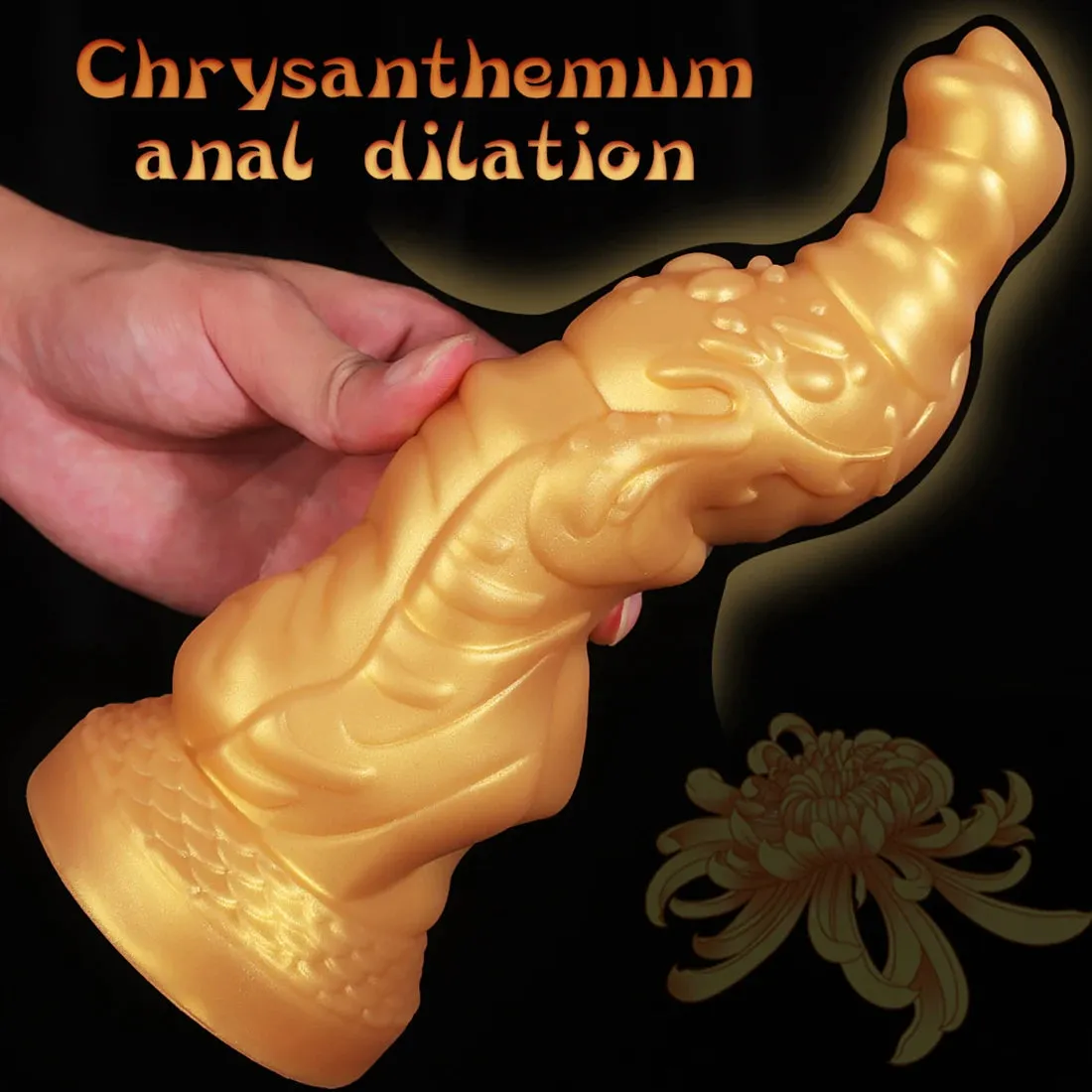 Big Giant Monster Dildo - Golden Dragon Dildos Realistic Anal Plug Sex Toys for Men Women
