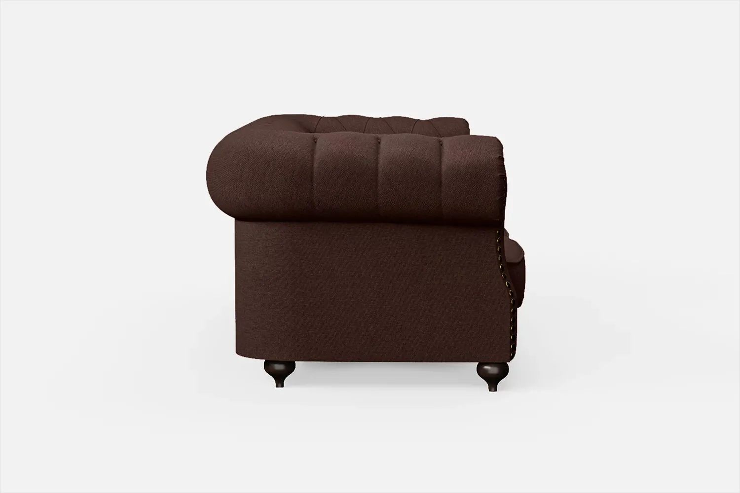 Bitonto 2 Seater Sofa Coffee Brown Linen Fabric